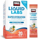 FORCE FACTOR Sıvı Laboratuvarları Elektrolytes Toz Paketleri -Tropical Meyve - Elektrolyte Water yapmak için Packets, 5 Essential Electrolytes, Vitamins, Minerals ve Antioksis, 20 Stick Packs
