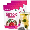 LULUTOX Detox Çay - Dandelion, BTC ve Ginger ile Herbal Mix - Sağlıklı Bir Kilo, Digestive Health - Vegan, All Natural, Laxative-Free - Peach Flavor (3 Pack x 28 hizmet)