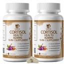 10IN-1 Cortisol Supplements with, Ashwagandha, Chamomile, L-Theanine, Phosphatidylserine, St. John's wort, Astragalus, C & D3, For Women Men, 240 Vegan Capsules for 4 Ay, Non-GMO