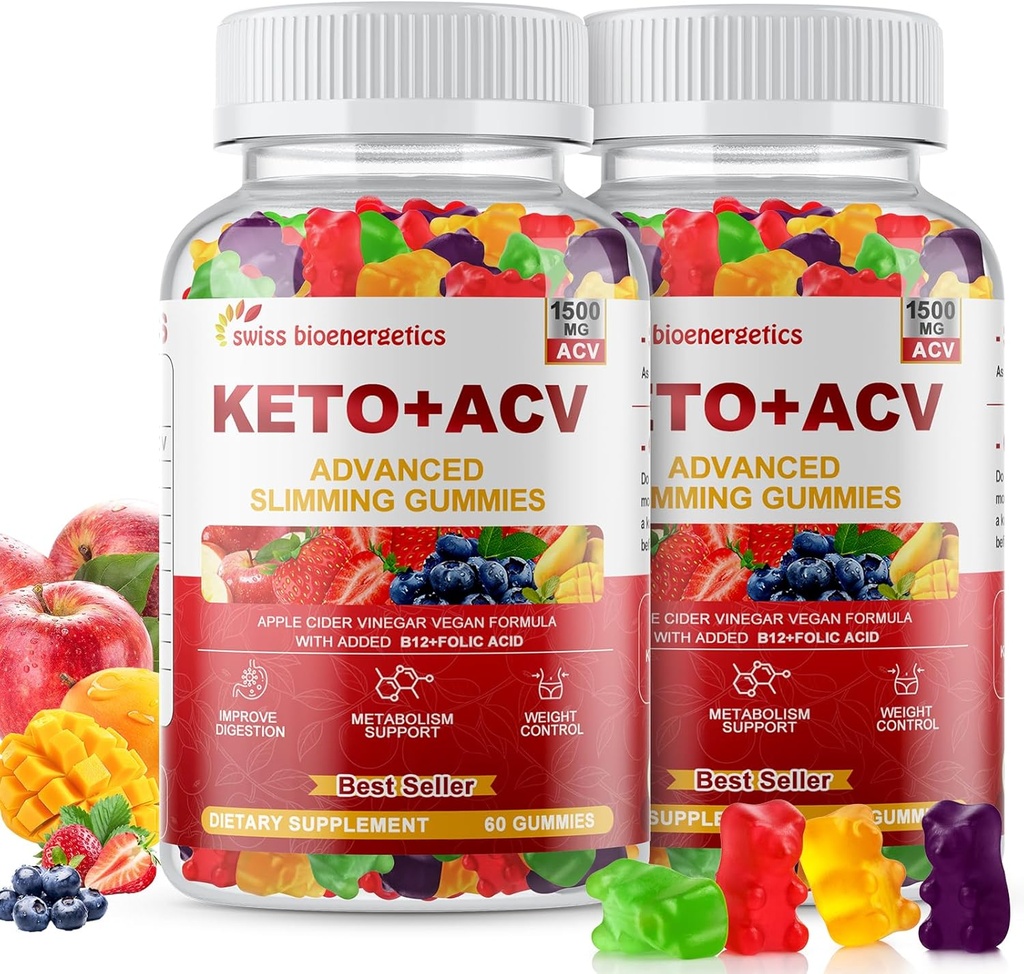 (2 Pack) Zebra Apple Cider Vinegar Gummies, Keto ACV Gummy Diyet Supplement, Advanced 1500 mg ACV Gummies with Folate, B12 Satılık B6 ve Kadınlara Destek, Gelatin- Free, Vegan & Non-GMO (Multi-Flavor)