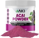 AKI Acai Toz - İdeal Vitaminler ve Nutrients ile Vücudunuz - Sertleştiriciler için Toz - Non-GMO, Vegan Dostu & Gluten Ücretsiz (5.30oz/150g)