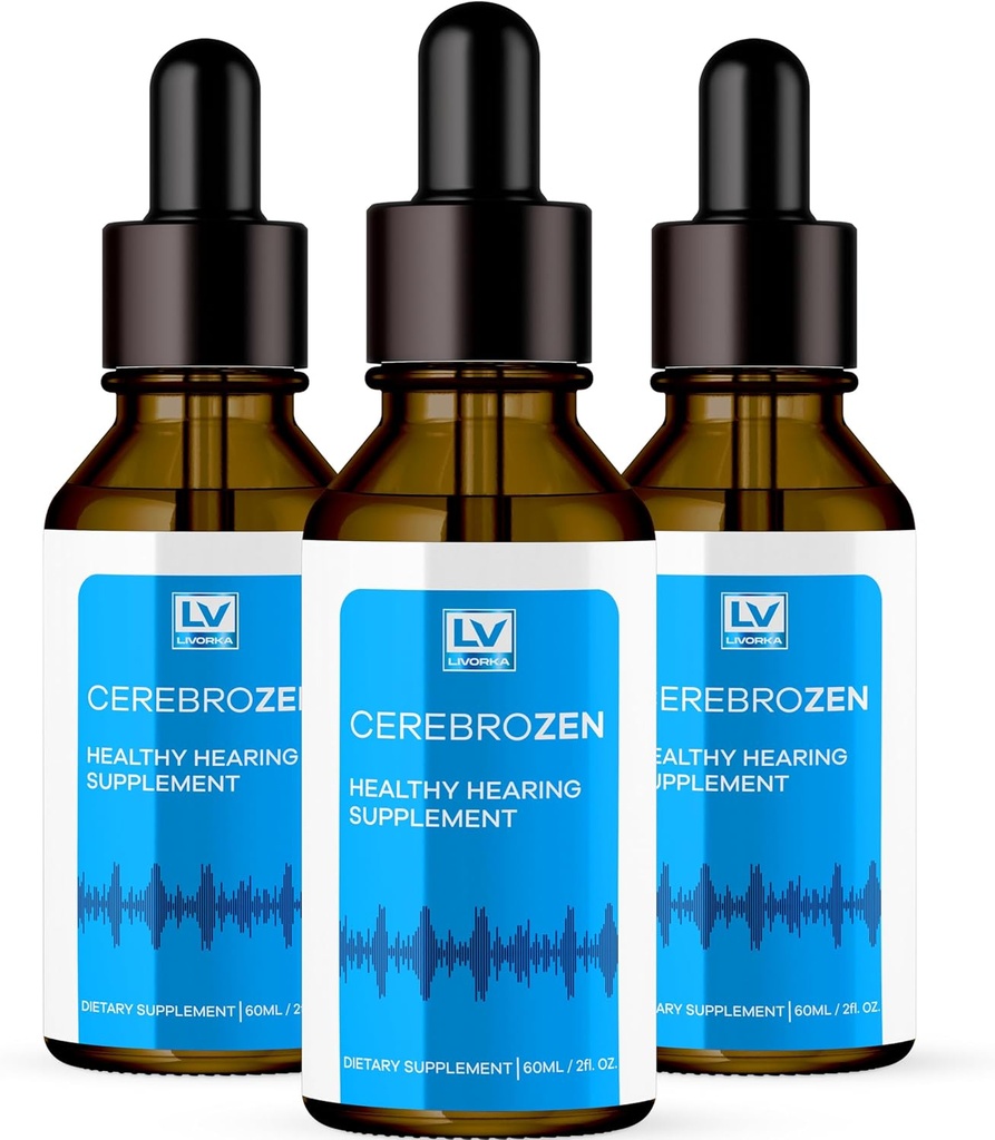 3 Pack - Cerebrozen Ear Drops - Cerebrozen, Cerebrozen 24, Cerebrozen 360 İşitme Desteği, Cerebrozen Drops, Cerebrozen Liquid, Cerebrozen Drops for 3 months