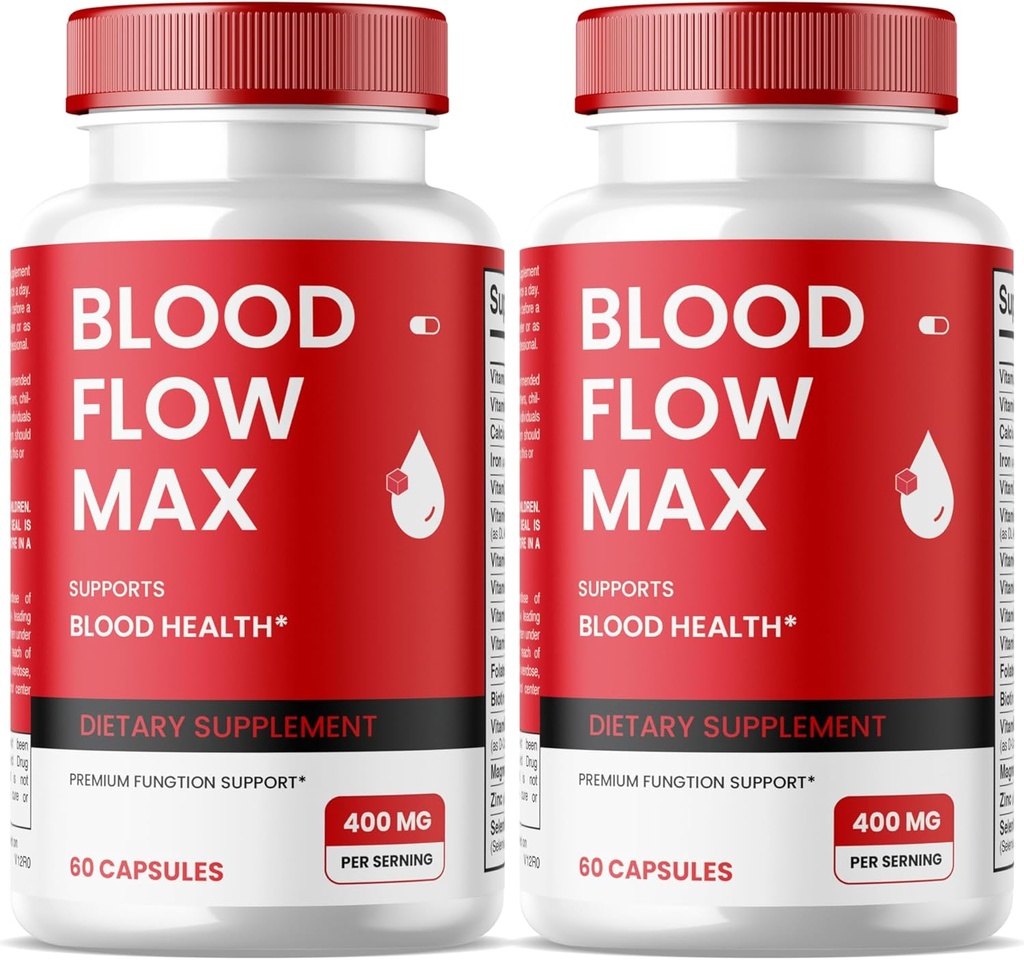 Kan Akışı Max Capsules, Blood Flow Max Advanced Formula Blood Support, Sağlıklı Kan Circulation için maksimum Güç Tamamlayıcısı, Tüm Doğal Vitamin Pilleri Genel Wellness - 2 Pack