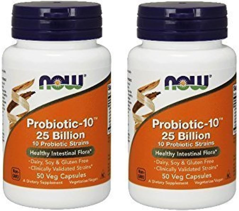 Τώρα Probiotic-10 25 δισεκατομμύρια, 50 κόμης (πακέτο των 2)