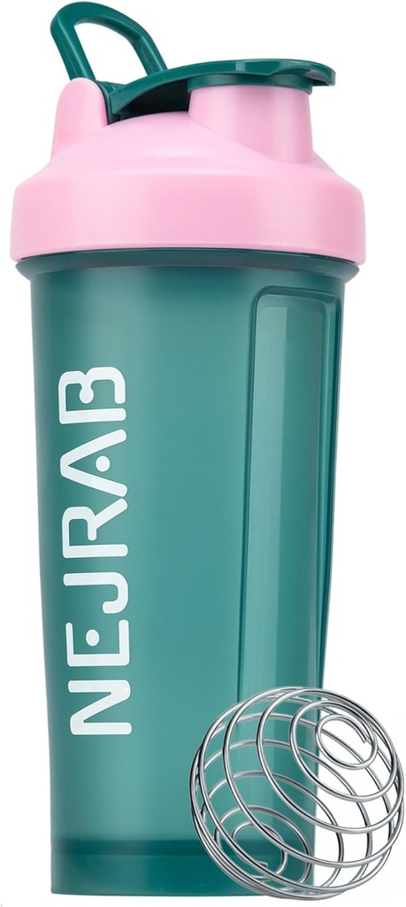 Protein Shaker Şişe - Protein Mixes ve Shakes için Spor Blenderları - 28 Oz, Leak-Proof, protein salak bardakları, Pre-workout (Green), Medium, NJB 28-Oz