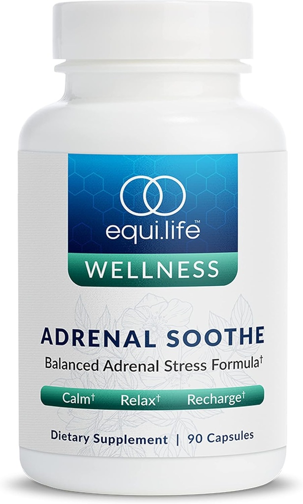Equilife βοτανικό συμπλήρωμα υποστήριξης με Ashwagandha και L-Θεανίνη, σχεδιασμένο για την καθημερινή συνολική ευεξία, συμπληρώματα για άνδρες & γυναίκες, χωρίς γλουτένη, Vegan, χωρίς γαλακτοκομικά, μη ΓΤΟ, 90 κάψουλες