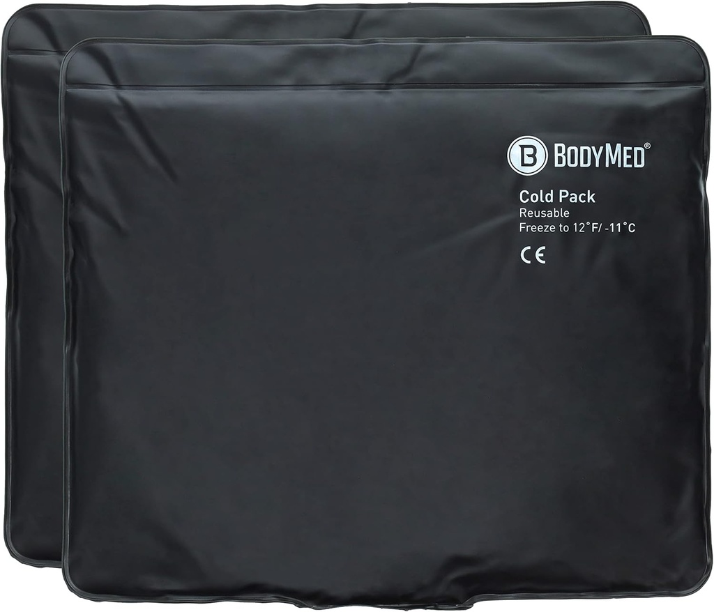 BodyMed Heavy Duty Reuseable Urethane Ice Pack (2-Pack) για το γόνατο, βραχίονα, αγκώνα, ώμος, πλάτη - Επαγγελματική βαθμού Ψυχρή θεραπεία για τραυματισμούς, πόνους, πρήξιμο, μελανιές - 14 in. x 12 in. (Standard)
