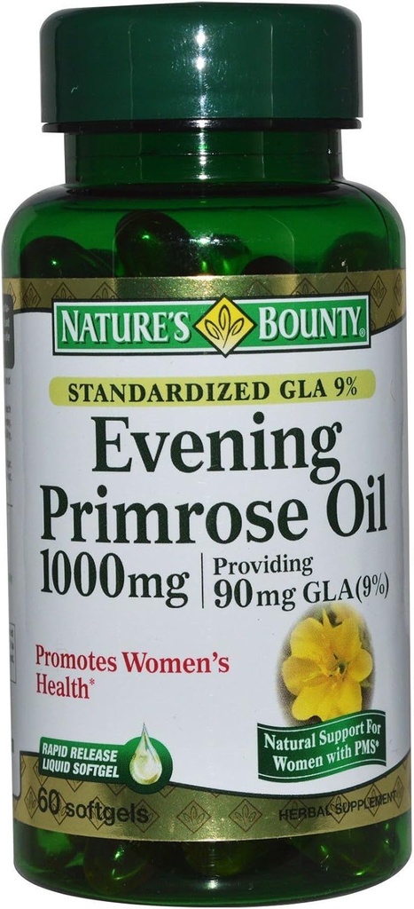 Nature's Bounty Evening Primrose Oil 1000 mg Softgels 60 ea (πακέτο των 2)