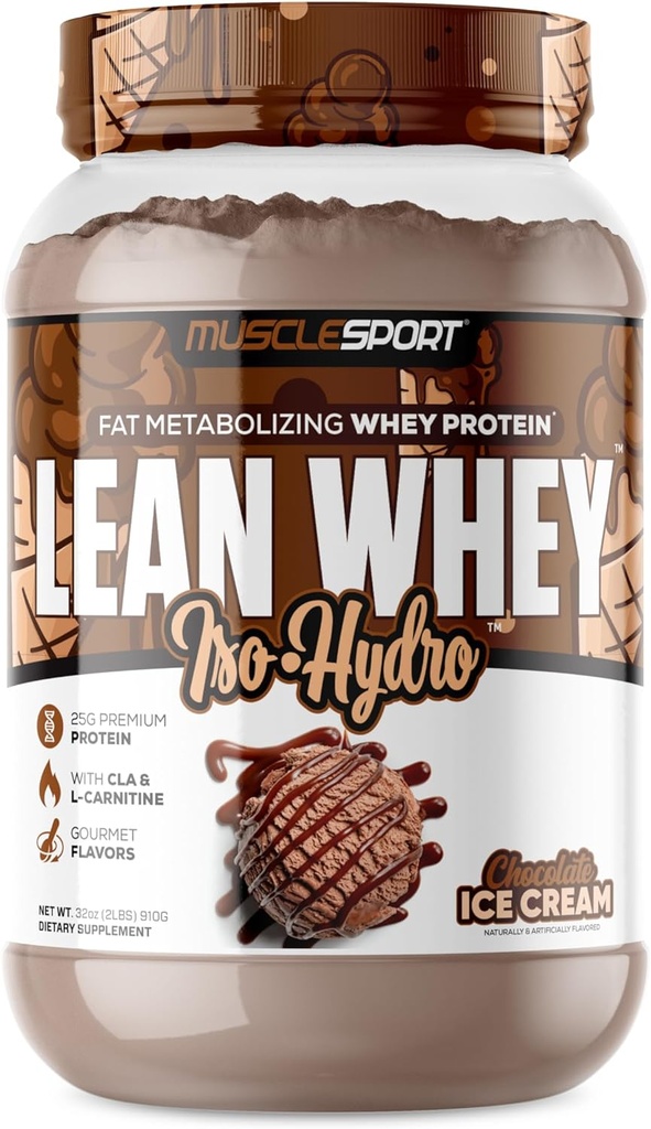 Kassport Lean Whey RevolutionTM Protein Toz - Whey proteini - Low Calorie, Low Carb, Low Fat, İnanılmaz Flavors - Scoop için 25g Protein - 2lb Buz Kremi