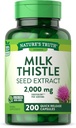 Nature's Truth Milk Thistle Supplement | 2000mg | 200 Capsules | Non-GMO and Gluten Free Seed Extract | Silymarin Marianum
