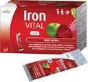 Hübner Iron Vital Liquid Iron Supply Plus Βιταμίνη C, Συμπλήρωμα διατροφής για ενήλικες και παιδιά, Vegan και χωρίς γλουτένη, Fruit Flavor, Κουτί 20 Πακέτων, 10 ml Καθένα