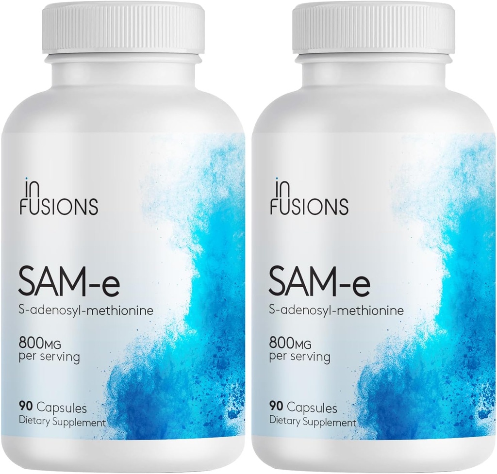 Infüzyonlar Pure SAM-e 800 mg 90 Sebze Kapsülleri (S-adensoyl-methionine) Ekstra Güçlü Gluten Free Non-GMO (2)