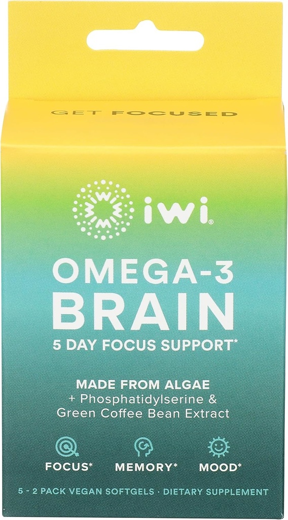 Iwi Omega 3 Brain 5 Day Focus Support, 10 Ctt