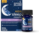 Anne'nin Bliss Kids Sleep + Immunity 1 mg Melatonin Chewable, Contains, Magnezyum, Elderberry ve Vitamin D, Sugar Free, 3 Years+, 1 Şişe (50 Tablet)