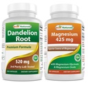 En İyi Doğallar Dandelion Root 520 mg & Magnezyum Glycinate 425 mg