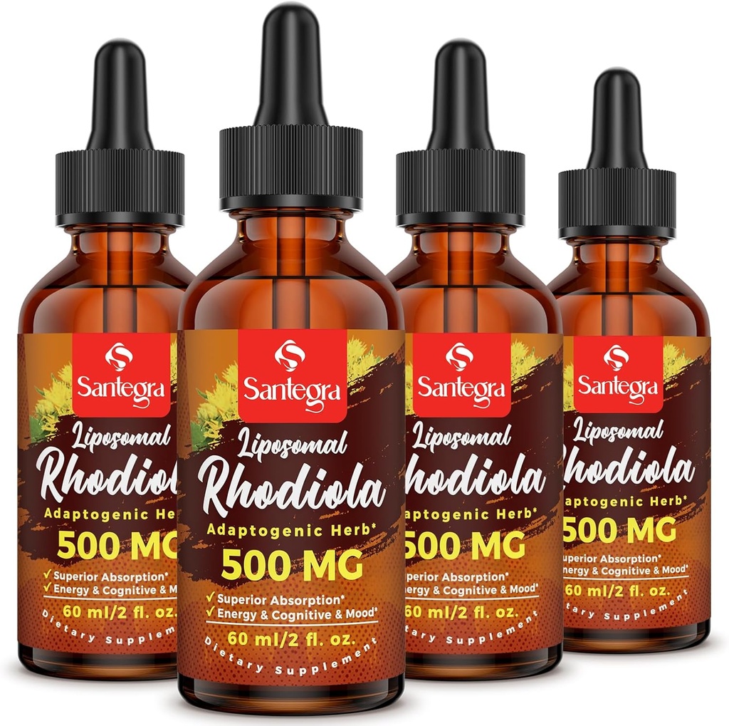 57,000 MG Liposomal Active Rhodiola Rosea Supplement, Rhodiola Root Extract, Liquid for High Absorption, Rhodiola Rosea Root Extract Tincture for Energy, Stress, Mood, Vegan, 240 ml