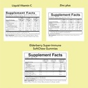 ÇOCUKLIFE ESSENTIALS Kids Immune Support Sche - Sıvı Vitamin C, Yaşlı Gummies ve Bebekler, Toddler ve Çocuklar için Sıvı Çinko