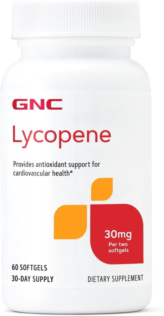GNC Lycopene 30 mg, Cardiovascular Health için destek sağlar, 60 Softgels
