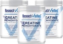 Έρευνες Επαληθευμένο Monohydrate Creatine Monohydrate - Υποστήριξη Βέλτιστη ανάπτυξη των μυών, Ενίσχυση της απόδοσης - 5000mg Creatine Monohydrate - BioPerine - 180 εξυπηρετήσεις - Χωρίς γεύση - Vegan