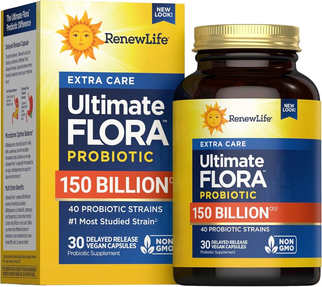 Yeni Yaşam Ultimate Flora Yetişkin Ultimate Care Probiyotik, 150 Milyar, 30 Caps (Package May Vary)