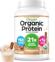 Orgain Organic Vegan Protein Toz, Horchata - 21g Plant Temel Protein, 9g Prebiyotik Fiber, Low Net Carb, No Lactose Materialss, NoEDIT Sugar, Non-GMO, For Shakes & Smoothies, 2.03 lb
