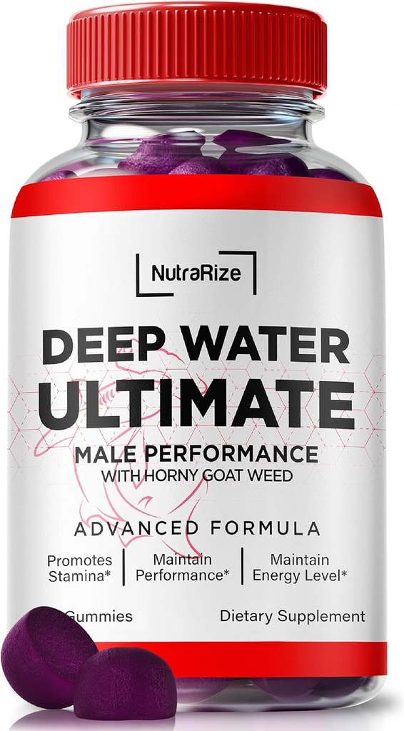 NutraRize Deep Water Ultimate Male Gummies - Επίσημα Βαθύ Νερό Άντρας Απαραίτητα, Premium Deepwater Ultimate Gummies for Men, Deep Water Ultimate Male Gummy, Performance Review (60 Gummies)
