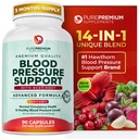 Kan Basıncı Desteği için Saf Tedarikçi - 700 mg Gelişmiş Formula Beetroot Toz, Hawthorn, Hibiscus & Heart for Normal Nitrik Çimento Prodüksiyon & Heart Health - Non-GMO - 90ct