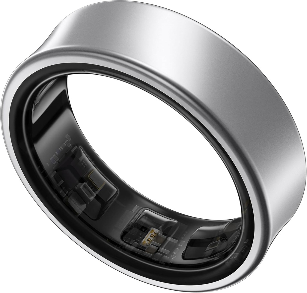 SAMSUNG Galaxy Ring, AI Smart Ring, Boyutu First w/youing Kit, No App Aboneliği, Fitness Monitor, Sleep Tracker, Up to 7Day Battery, Boyut 8, Titanyum Silver [US Version, 1Yr Üretici Garanti]