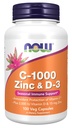 Şimdi Tamamlar, C-1000 çinko & D-3, Mevsim Immune Support*, 100 Veg Capsules