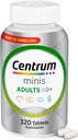 Centrum Minis Silver Multivitamin Tableti Yetişkinler için 50 Plus, Multimineral Supplement, Vitamin D3, B-Vitamins, Gluten Free, Non-GMO Malzemeler, Supports Memory and Cognition in Yaşlı Yetişkinler - 320 Ct