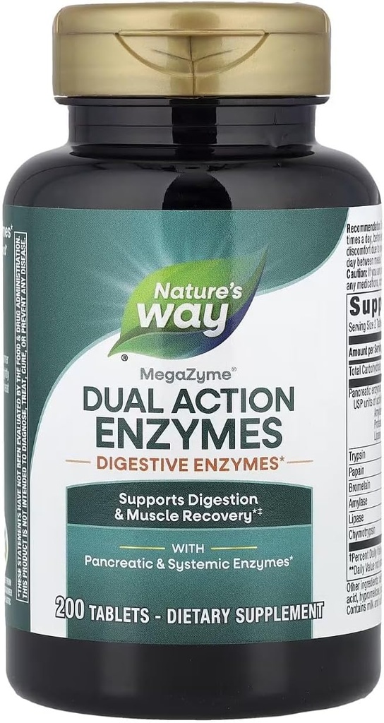 Enzymatik Terapi Mega-zyme, 200 Tablet (2 Pack)