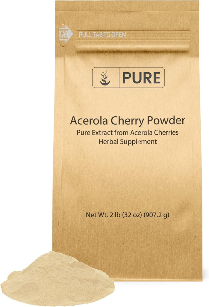 PURE ORIGINAL INGREDIENTS Acerola Cherry Toz (2 lb) Non-GMO, Gluten Free, Eco-Friendly Ambalaj