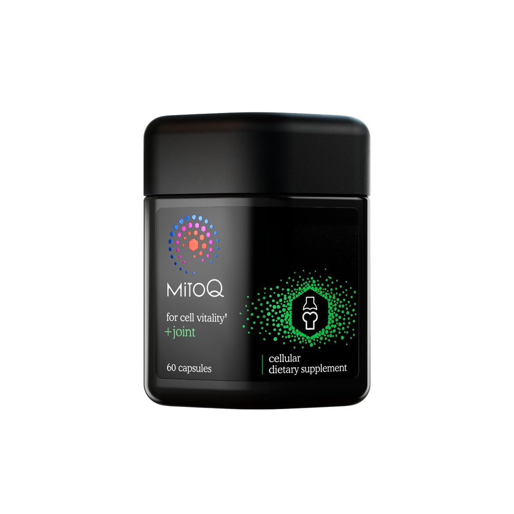 MitoQ +Joint Advanced CoQ10 Antioksi Supplement - Contains Mitoquinol Mesylate & Green Lipped Mussel Omega Oil Extract - Supports Health Joint, Mobility and Cell Vitality (60 Softgel Capsules)