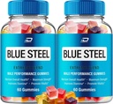 Blue Steel Gummies - Blue Steel Hemp Gummies, Steel Blue Resmi Formula Hemp Gummies - Natural Hemp Oil Advanced Formulation, Blue Steel Hemp Gummies 2 Pack - 120 Gummies)