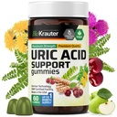 BIO KRAUTER Uric Acid Support Gummies - 60 Vegan Chews - Uric Acid Support w /Tart Cherry & Chanca Piedra 4:1 Ekstralar - Doğal Kidney Supplement w/Milk Butle ve Turmeric
