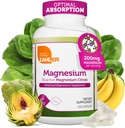 Zahler - Μαγνήσιο Συμπληρώματα κάψουλες 200 mg (120 Count) Certified Kosher Bioactive Magnesium Citrate for Max Absorption - Φυσικό Μαγνήσιο Ορυκτό για άνδρες και γυναίκες - Best Magnesium Συμπληρώματα
