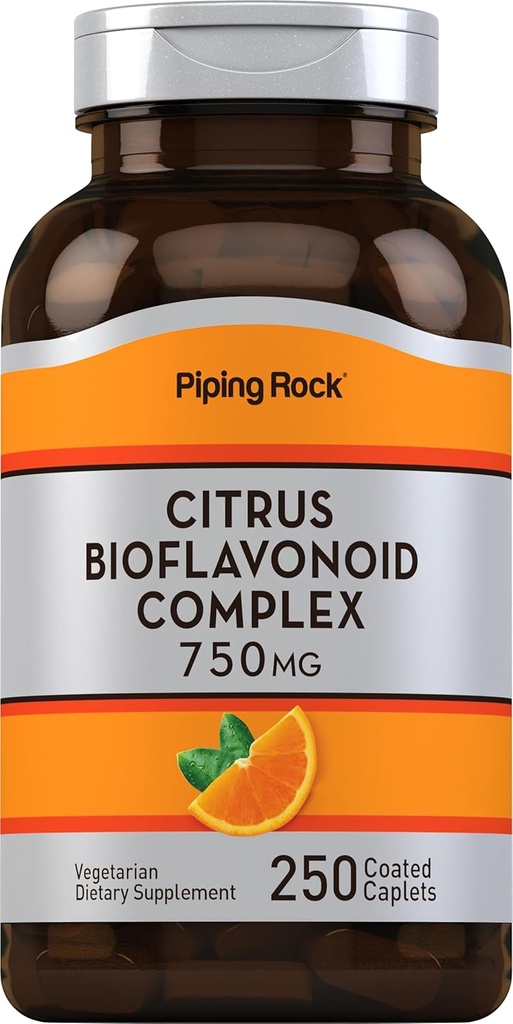Piping Rock Citrus Bioflavonoids Kompleks | 750 mg | 250 Caplets | Non-GMO, Gluten Free Supplement