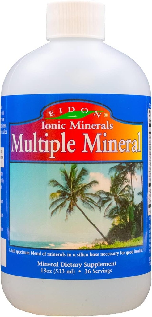 Eidon Multiple Minerals Supplement - Ionic Trace Mineral Drops for Water, Natural Liquid Vitamins to Support Heart Health and Hydration, Bioavailable, No Additives or Preservatives - 18 oz