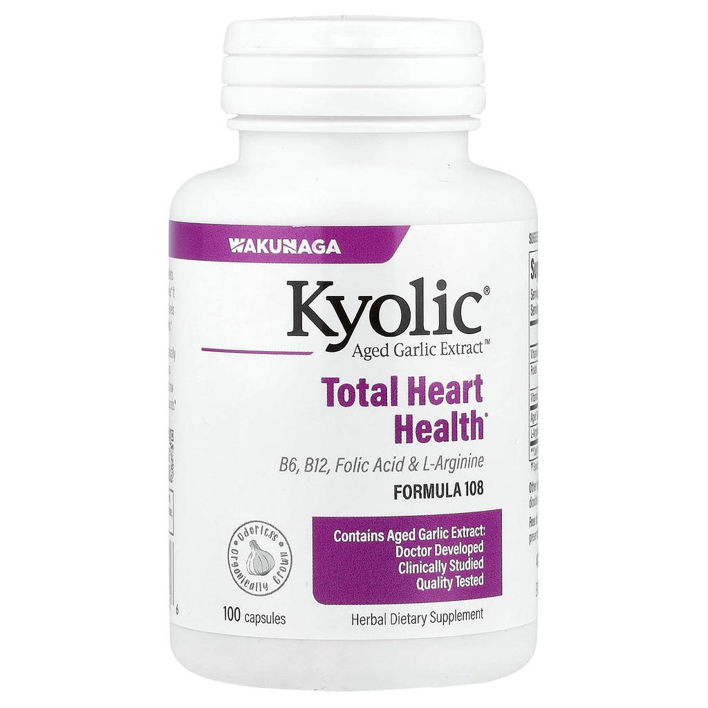 Kyolic Aged Garlic Total Heart Health Formula 108 - 100 Capsules