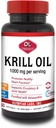 Olympian Labs Antarktika Krill Oil, 1000 mg Astaxanthin, Omega-3, EPA, DHA, Immune, Ortak ve Beyin Desteği, 60 Softgels