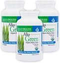 Alka•Yeşil Tabletler (3 Paket) En İyi Süreç Yağı - Nutrient Dense Organik Barley Grass Supplement - Enzymes & Amino Asits