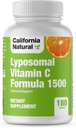 California Natural Liposomal Vitamin C 1500 mg Fat ► Liposomal Vitamin C Kompleksi, Yüksek Abpsiyon, Immune Support, High Bioavailability Collagen Support, Antioksi Supplement - 180 Capsules