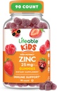 Çocuklar için Yaşama Uygun Çelik | 25mg | Doğal Lezzetli Çinko Gummies | Gluten Free Vegetarian Non GMO çinko Supplements | Kids çinko for Immune Support | 90 Gummies