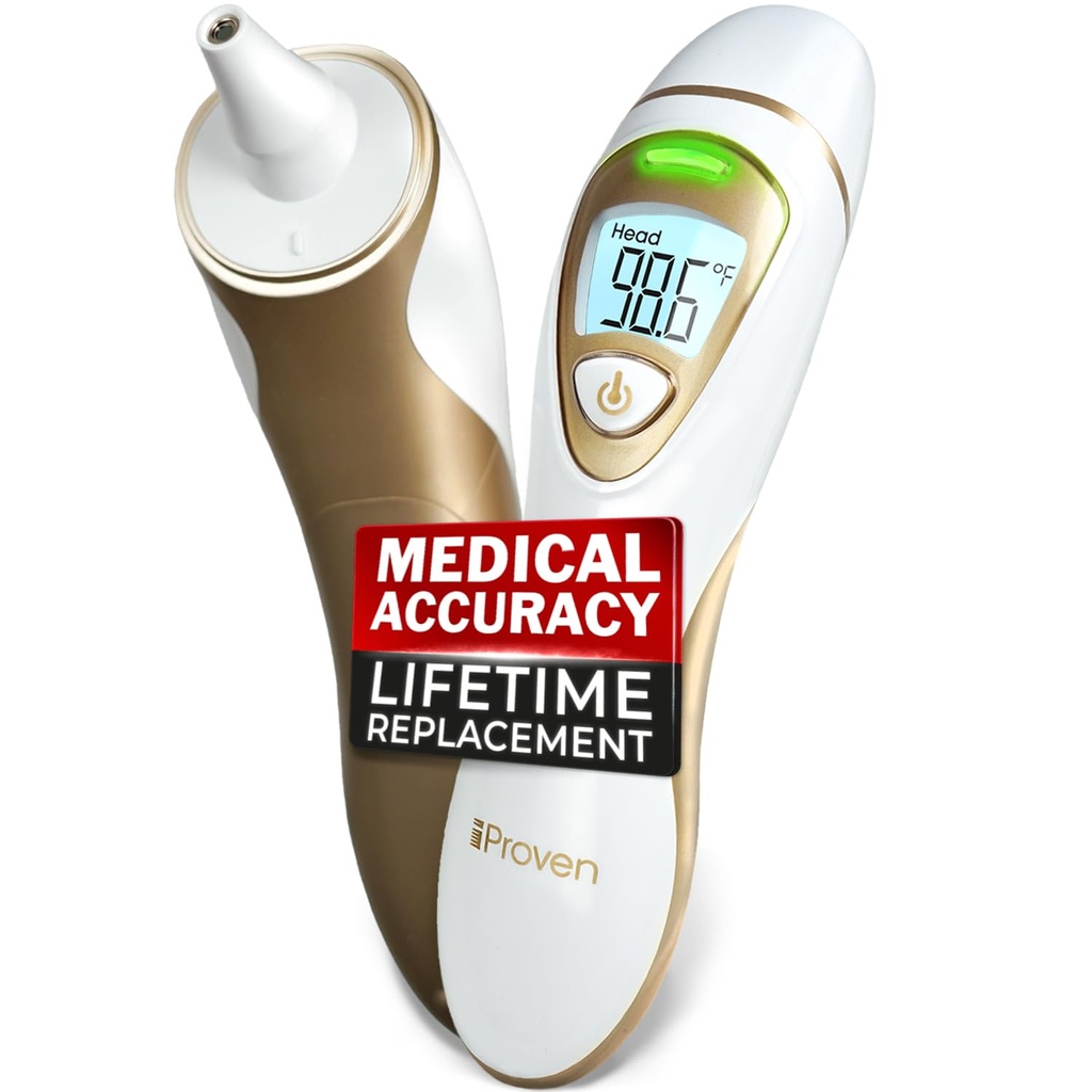 iProvèn Pro Series | Ear Thermometer with Non-plastik Forehead Function | Yetişkinler, Çocuklar, Bebekler | Premium Digital Thermometer for Yetişkinler ve All Ages