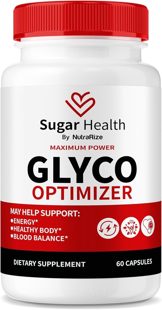 NutraRize Sugar Health Glyco Optimizer Κάψουλες, Premium Formula αίματος για υγιή επίπεδα, Όλα τα φυσικά συμπλήρωμα για την υποστήριξη Γενική ευεξία, Επίσημη SugarHealth Κριτικές (60 κάψουλες)