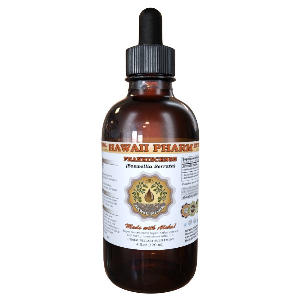 Hawaii Pharm Frankincense Liquid Extract, Frankincense (Boswellia Serrata) Resin Powder Tincture Supplement 2 oz