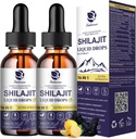 (2 Pack) Erkekler ve Kadınlar için Shilajit, 16-in-1 Sıvı Shilajit Drops, Trace Minerals, BTC, Turmeric, Ashwagandha, Immune Support, Energy Boost & Joint Health, 2 FL. Oz