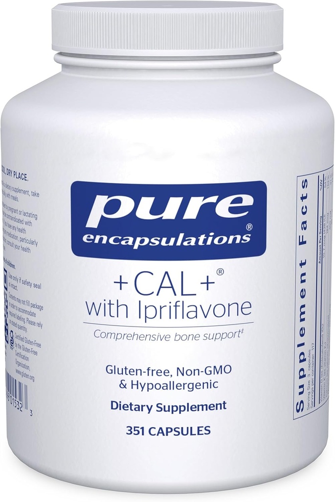 Saf Encapsulations +Cal+ with Ipriflavon | Mineral, Vitamin ve Herbal Supplement Skeletal Strength | 351 Capsules