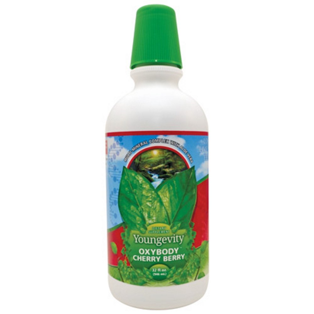 Youngevity Oxybody Cherry Berry - Vitamins Minerals & Botanicals - 32 Fl Oz – Aloe Vera Drink with Natural Cherry Flavor – Immunity Juice, Minerals and Botanicals - Health Supplement (Pack of 1)