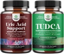 Herbal Uric Acid Cleanse ve Detox ve Advanced TUDCA Liver Support Supplement - Essential Daily Kidney Cleanse ve Uric Acid Support - Gallbladder Liver ve Kidney Support için